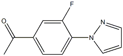 1-[3-fluoro-4-(1H-pyrazol-1-yl)phenyl]ethan-1-one Struktur