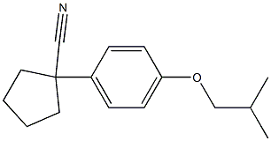 1-[4-(2-methylpropoxy)phenyl]cyclopentane-1-carbonitrile Struktur