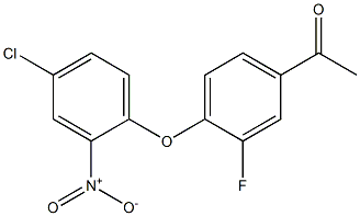 1-[4-(4-chloro-2-nitrophenoxy)-3-fluorophenyl]ethan-1-one Struktur