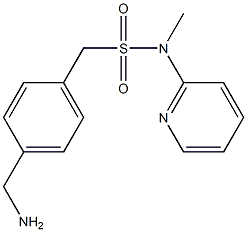 1-[4-(aminomethyl)phenyl]-N-methyl-N-(pyridin-2-yl)methanesulfonamide Struktur