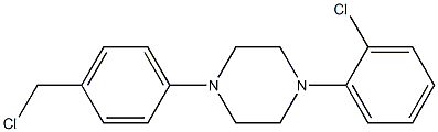 1-[4-(chloromethyl)phenyl]-4-(2-chlorophenyl)piperazine Struktur