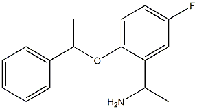 1-[5-fluoro-2-(1-phenylethoxy)phenyl]ethan-1-amine Struktur