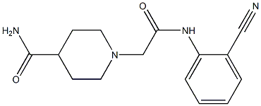 1-{[(2-cyanophenyl)carbamoyl]methyl}piperidine-4-carboxamide Struktur