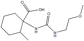 1-{[(2-methoxyethyl)carbamoyl]amino}-2-methylcyclohexane-1-carboxylic acid Struktur