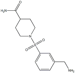 1-{[3-(aminomethyl)phenyl]sulfonyl}piperidine-4-carboxamide Struktur