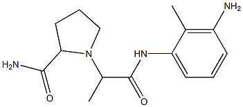 1-{1-[(3-amino-2-methylphenyl)carbamoyl]ethyl}pyrrolidine-2-carboxamide Struktur