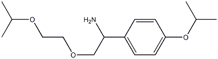 1-{1-amino-2-[2-(propan-2-yloxy)ethoxy]ethyl}-4-(propan-2-yloxy)benzene Struktur