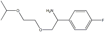 1-{1-amino-2-[2-(propan-2-yloxy)ethoxy]ethyl}-4-fluorobenzene Struktur