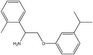 1-{1-amino-2-[3-(propan-2-yl)phenoxy]ethyl}-2-methylbenzene Struktur