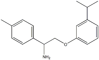 1-{1-amino-2-[3-(propan-2-yl)phenoxy]ethyl}-4-methylbenzene Struktur