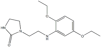 1-{2-[(2,5-diethoxyphenyl)amino]ethyl}imidazolidin-2-one Struktur