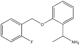 1-{2-[(2-fluorophenyl)methoxy]phenyl}ethan-1-amine Struktur