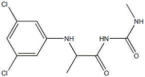 1-{2-[(3,5-dichlorophenyl)amino]propanoyl}-3-methylurea Struktur