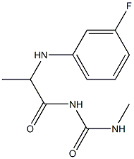 1-{2-[(3-fluorophenyl)amino]propanoyl}-3-methylurea Struktur