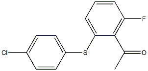 1-{2-[(4-chlorophenyl)sulfanyl]-6-fluorophenyl}ethan-1-one Struktur