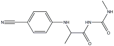 1-{2-[(4-cyanophenyl)amino]propanoyl}-3-methylurea Struktur