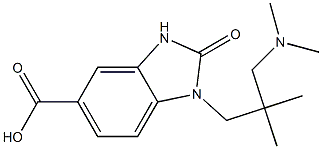 1-{2-[(dimethylamino)methyl]-2-methylpropyl}-2-oxo-2,3-dihydro-1H-1,3-benzodiazole-5-carboxylic acid Struktur