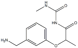 1-{2-[3-(aminomethyl)phenoxy]propanoyl}-3-methylurea Struktur