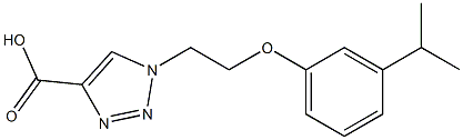 1-{2-[3-(propan-2-yl)phenoxy]ethyl}-1H-1,2,3-triazole-4-carboxylic acid Struktur