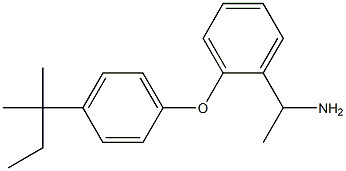 1-{2-[4-(2-methylbutan-2-yl)phenoxy]phenyl}ethan-1-amine Struktur