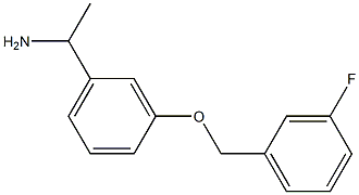 1-{3-[(3-fluorobenzyl)oxy]phenyl}ethanamine Struktur