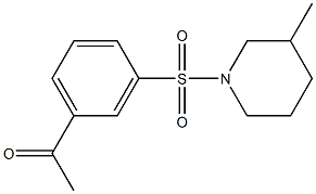 1-{3-[(3-methylpiperidine-1-)sulfonyl]phenyl}ethan-1-one Struktur