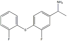 1-{3-fluoro-4-[(2-fluorophenyl)sulfanyl]phenyl}ethan-1-amine Struktur