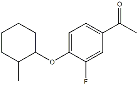 1-{3-fluoro-4-[(2-methylcyclohexyl)oxy]phenyl}ethan-1-one Struktur