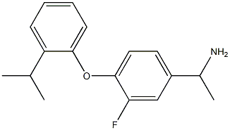 1-{3-fluoro-4-[2-(propan-2-yl)phenoxy]phenyl}ethan-1-amine Struktur