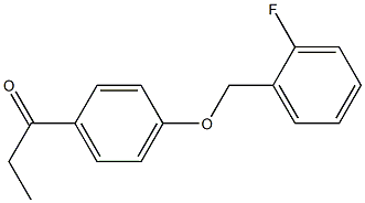 1-{4-[(2-fluorophenyl)methoxy]phenyl}propan-1-one Struktur