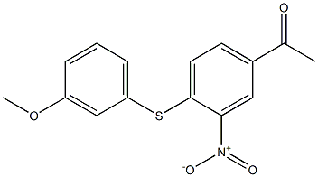 1-{4-[(3-methoxyphenyl)sulfanyl]-3-nitrophenyl}ethan-1-one Struktur