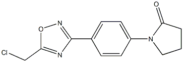 1-{4-[5-(chloromethyl)-1,2,4-oxadiazol-3-yl]phenyl}pyrrolidin-2-one Struktur