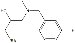 1-amino-3-{[(3-fluorophenyl)methyl](methyl)amino}propan-2-ol Struktur