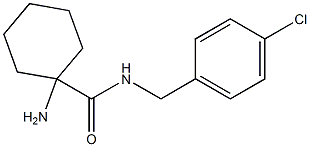 1-amino-N-[(4-chlorophenyl)methyl]cyclohexane-1-carboxamide Struktur