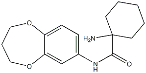 1-amino-N-3,4-dihydro-2H-1,5-benzodioxepin-7-ylcyclohexanecarboxamide Struktur