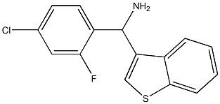 1-benzothiophen-3-yl(4-chloro-2-fluorophenyl)methanamine Struktur