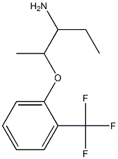 1-ethyl-2-[2-(trifluoromethyl)phenoxy]propylamine Struktur