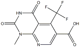 1-methyl-2,4-dioxo-5-(trifluoromethyl)-1H,2H,3H,4H-pyrido[2,3-d]pyrimidine-6-carboxylic acid Struktur