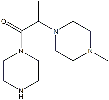 1-methyl-4-(1-methyl-2-oxo-2-piperazin-1-ylethyl)piperazine Struktur