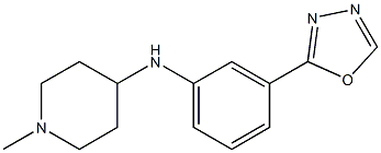 1-methyl-N-[3-(1,3,4-oxadiazol-2-yl)phenyl]piperidin-4-amine Struktur