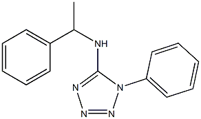 1-phenyl-N-(1-phenylethyl)-1H-1,2,3,4-tetrazol-5-amine Struktur