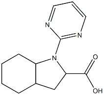 1-pyrimidin-2-yloctahydro-1H-indole-2-carboxylic acid Struktur