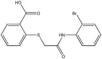 2-({[(2-bromophenyl)carbamoyl]methyl}sulfanyl)benzoic acid Struktur