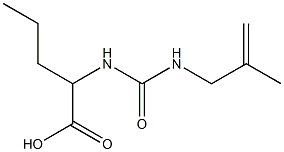 2-({[(2-methylprop-2-enyl)amino]carbonyl}amino)pentanoic acid Struktur