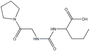 2-({[(2-oxo-2-pyrrolidin-1-ylethyl)amino]carbonyl}amino)pentanoic acid Struktur