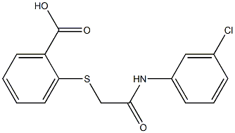 2-({[(3-chlorophenyl)carbamoyl]methyl}sulfanyl)benzoic acid Struktur