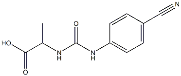 2-({[(4-cyanophenyl)amino]carbonyl}amino)propanoic acid Struktur