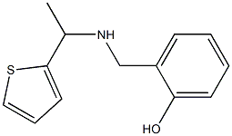 2-({[1-(thiophen-2-yl)ethyl]amino}methyl)phenol Struktur