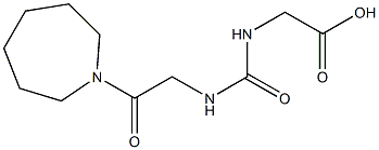 2-({[2-(azepan-1-yl)-2-oxoethyl]carbamoyl}amino)acetic acid Struktur