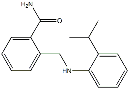 2-({[2-(propan-2-yl)phenyl]amino}methyl)benzamide Struktur